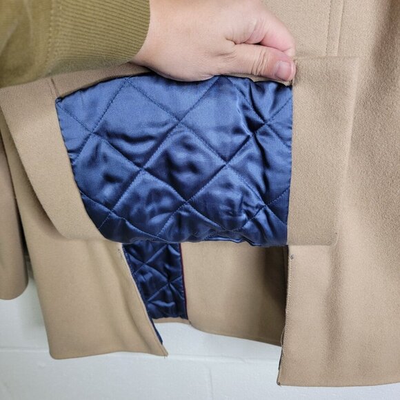 J. Crew Wool Peacoat Double Breasted Thinsulate Interior Tan Old Money Staple - Picture 5 of 11